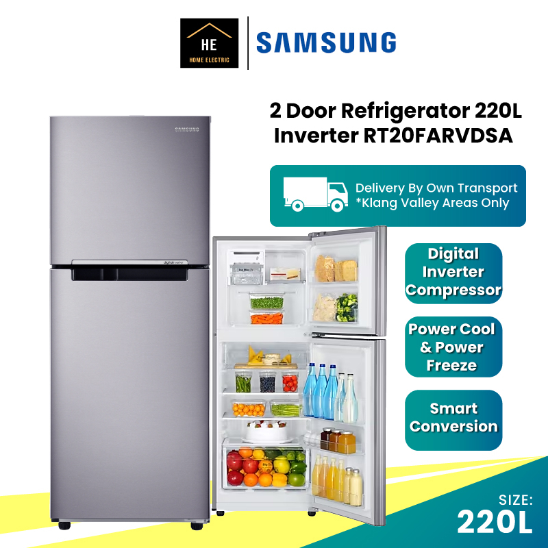 Samsung 2 Door 220L Refrigerator Fridge Inverter RT20FARVDSA 冰箱 冰橱 Peti