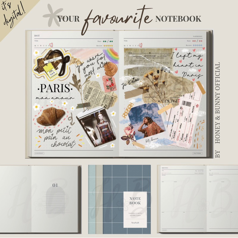 GoodNotes / Notability HoneyBunnyOfficial Digital Notebook Template ...