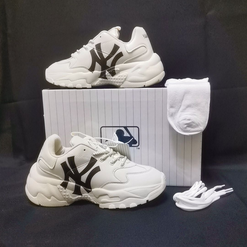 HOTFOOT MLB Korea New York Yankees Chunky Boston Pastel Redsox LA Dodgers  Sneakers Big Ball Chunky A Unisex Couple Shoes