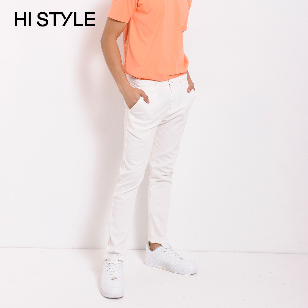 Hi Style Men Long Pants Slim Fit White Wyh2h3638 Seluar Panjang