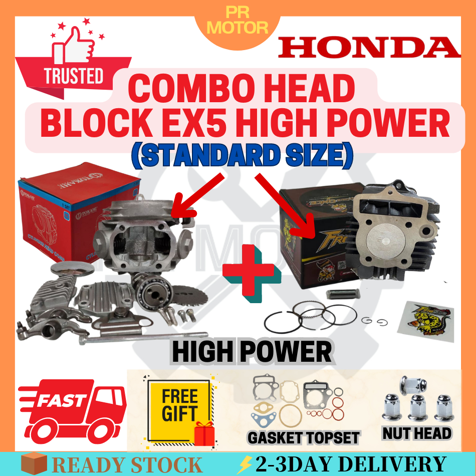 HONDA EX5 HIGH POWER BLOCK STANDARD FULLSET HEAD HP SET HEAD EX5 HP