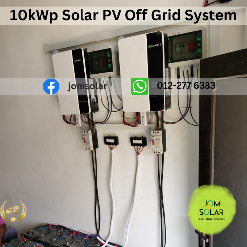 10kWp Solar PV Hybrid System solar panel - Growatt Inverter - Jomsolar ...