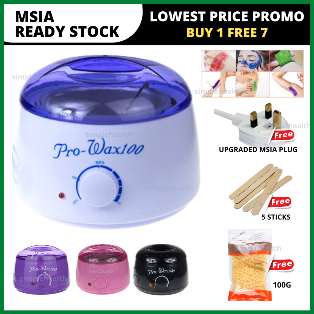 Pro Wax Warmer Pot Depilatory Heater Spa Hair Removal Set Beans Machine ...