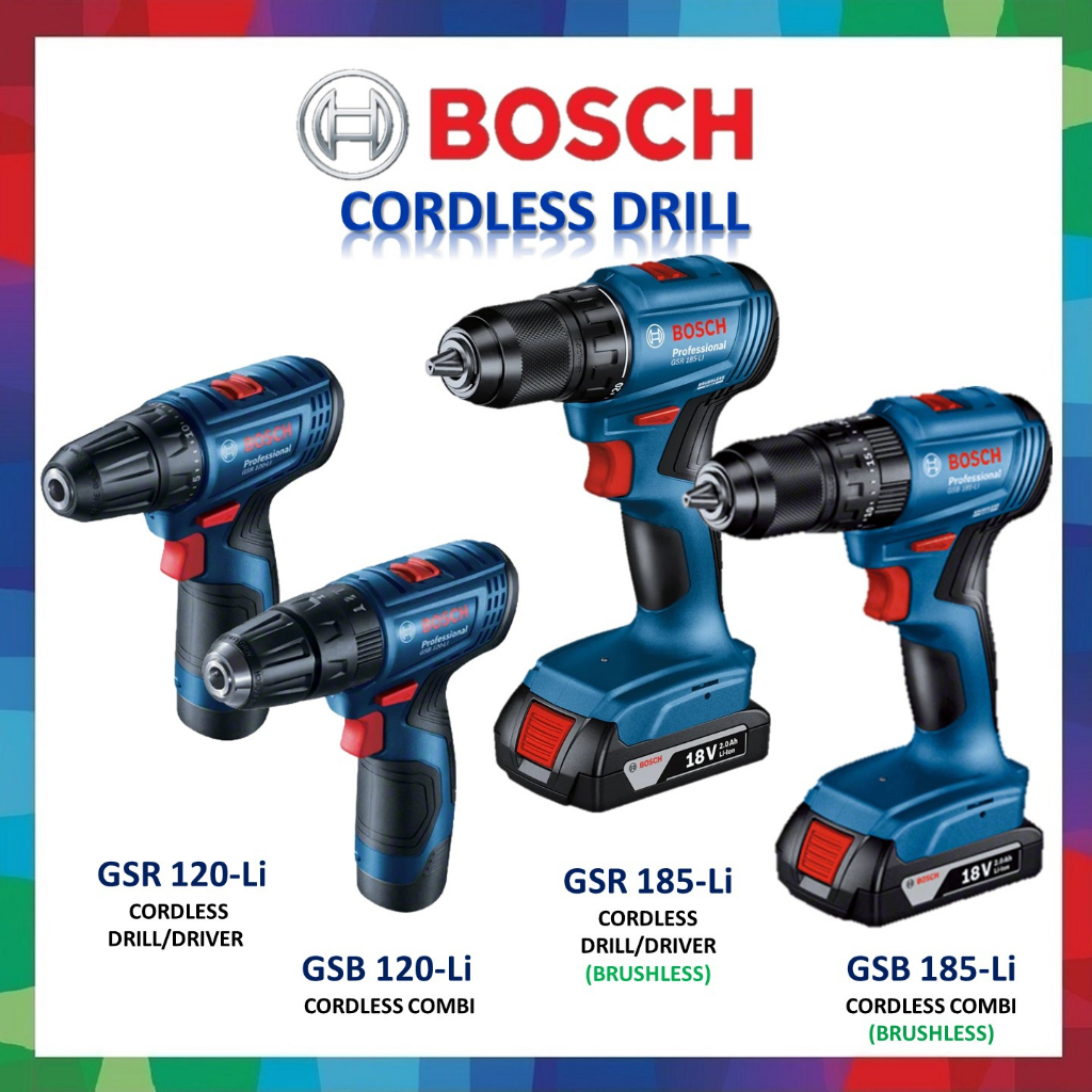 BOSCH 12V 18V CORDLESS IMPACT DRILL GSB120LI GSR120LI GSB185LI GSR185LI