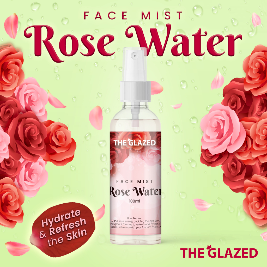 Pure rose water face mist with extra plumping and hydrating skin 100ml