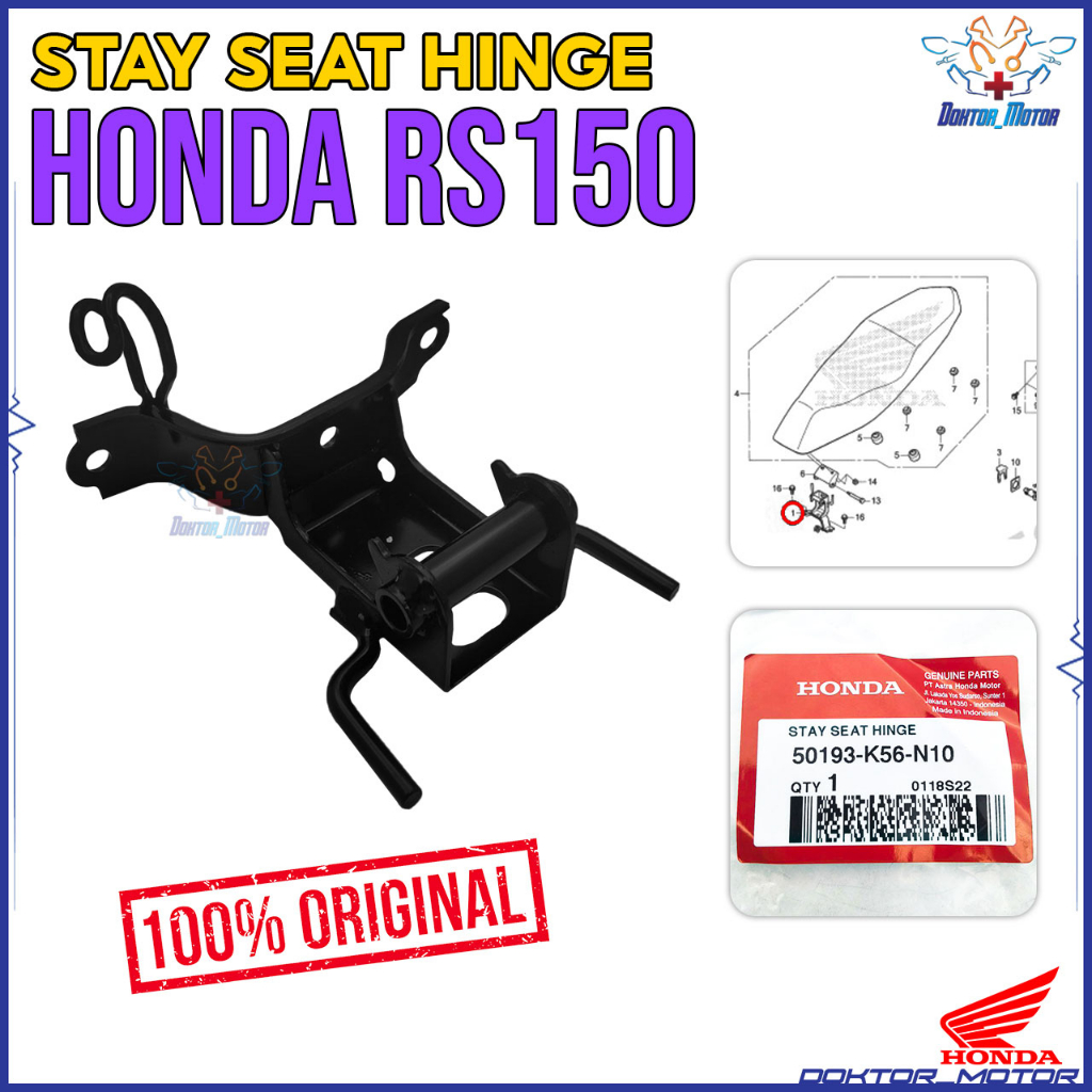 100 Original Honda Rs 150 Rsx150 Seat Stay Bracket Hinger Rs150 Rsx Seat Front Bracket 50193 7513