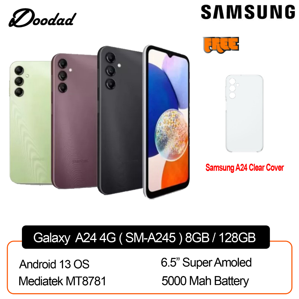 Samsung Galaxy A24 LTE ( SM-A245 ) ( 8GB + 128GB ) With Cover | Shopee ...