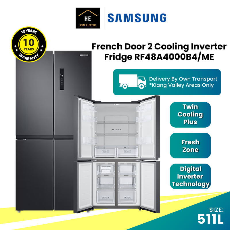 SAMSUNG 511L French Door 4 Door Twin Cooling Inverter Refrigerator