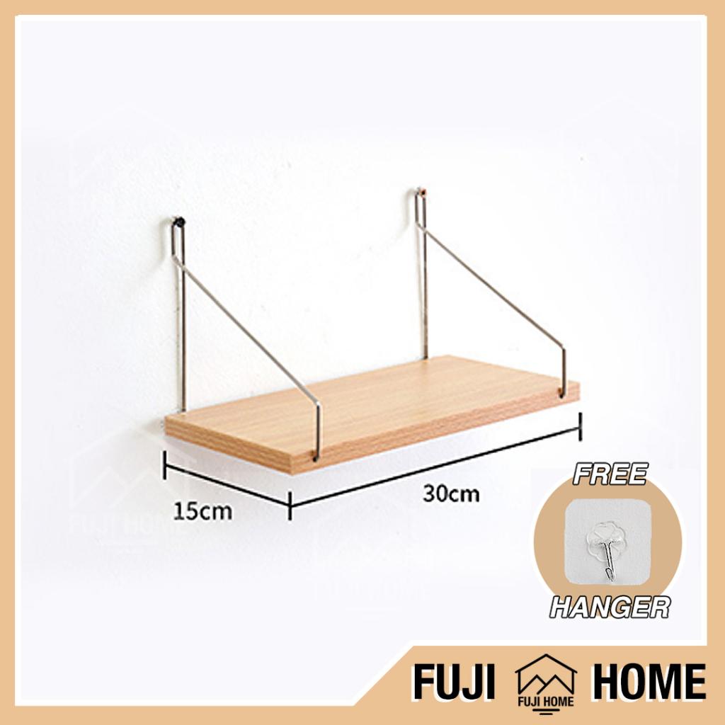 🏠READY STOCK🏠Hanging Wall Shelves Rope Swing Wooden Rack Floating Wall ...