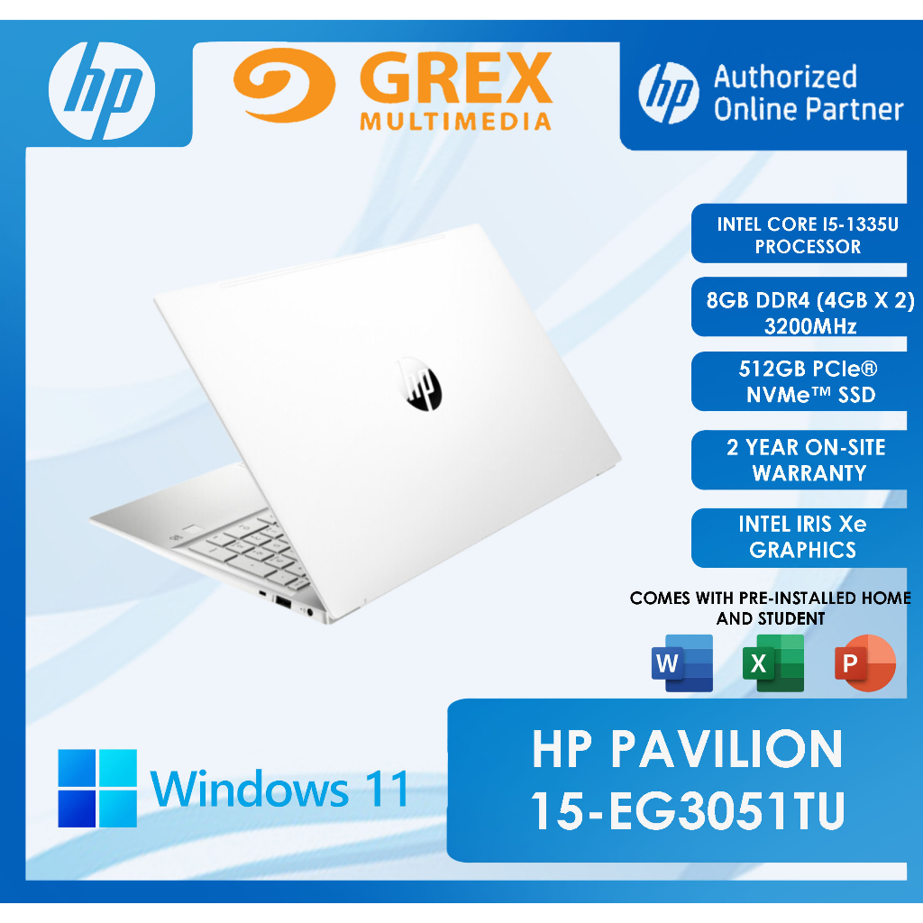 Hp Pavilion 15 Eg3051tu 15 Eg3052tu 15 Eg3053tu 15 Eg3054tu Laptop I5 1335u8gb512gb Ssd 4266