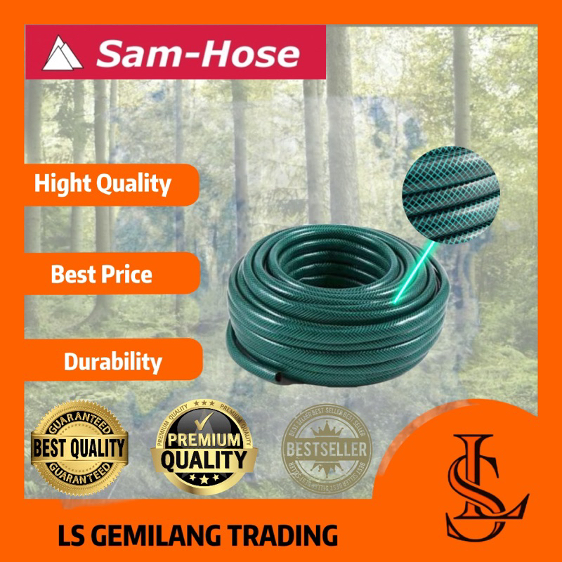 30 METER SAM HOSE REINFORCE GARDEN MAYA HOSE GARDENING HOSE PIPE KEBUN