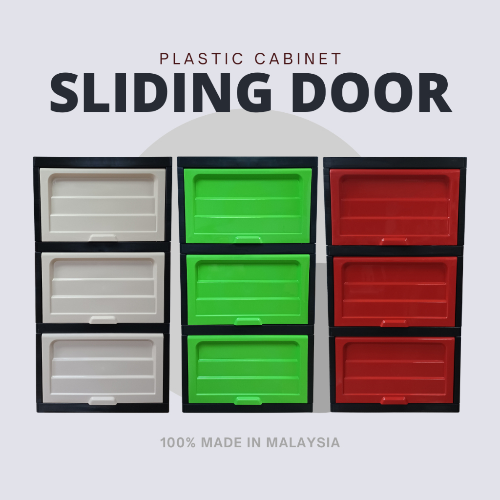 EAGLE DIY Plastic Storage Cabinet 3 Tiers / Wardrobe / Multi Functional ...