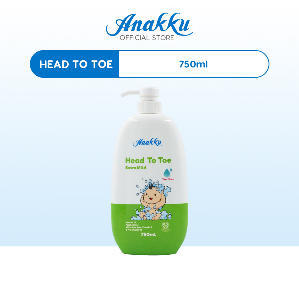 Anakku Baby Bath Extra Mild HEAD TO TOE (750ml) HTT750 | Shopee Malaysia