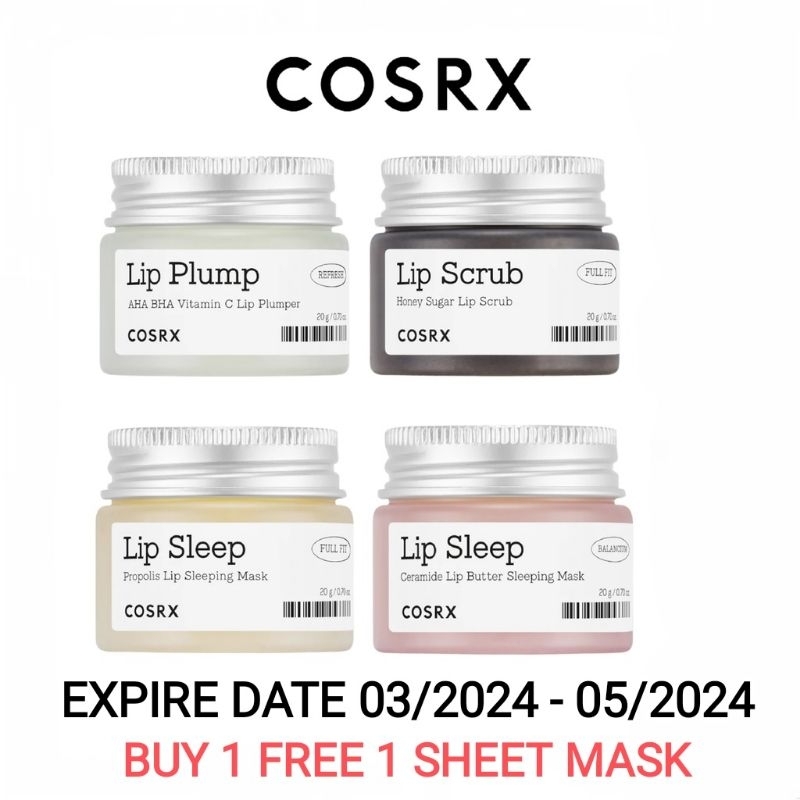 COSRX Lips treatment Propolis Lip Sleeping Mask, Honey Sugar lip Scrub