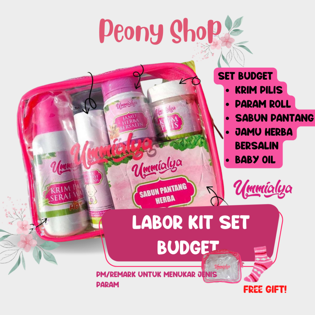 Set Labor Kit Set Pantang Bersalin Bajet Ummialya Krim Pilis Krim Param