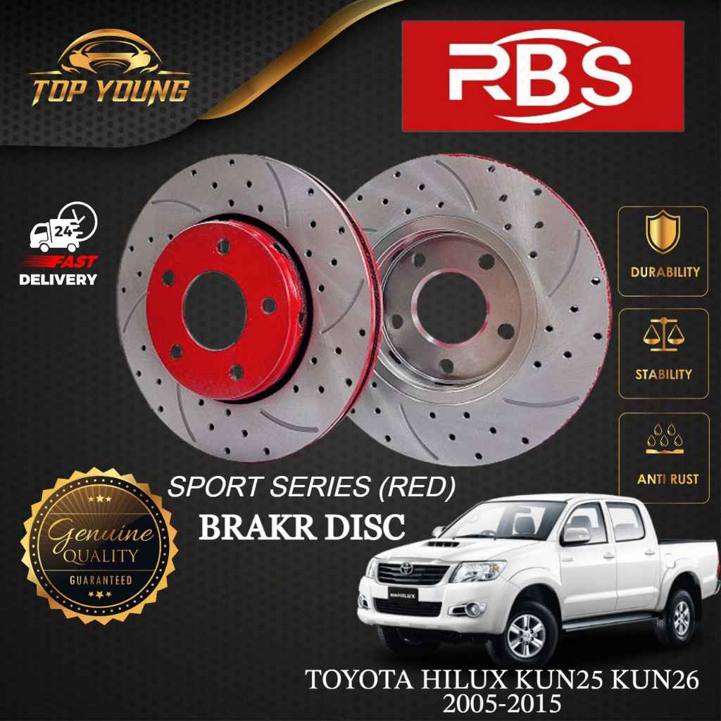 RBS TOYOTA HILUX KUN25 KUN26 (2005-2015) FRONT ( DEPAN ) RED COLOUR ...