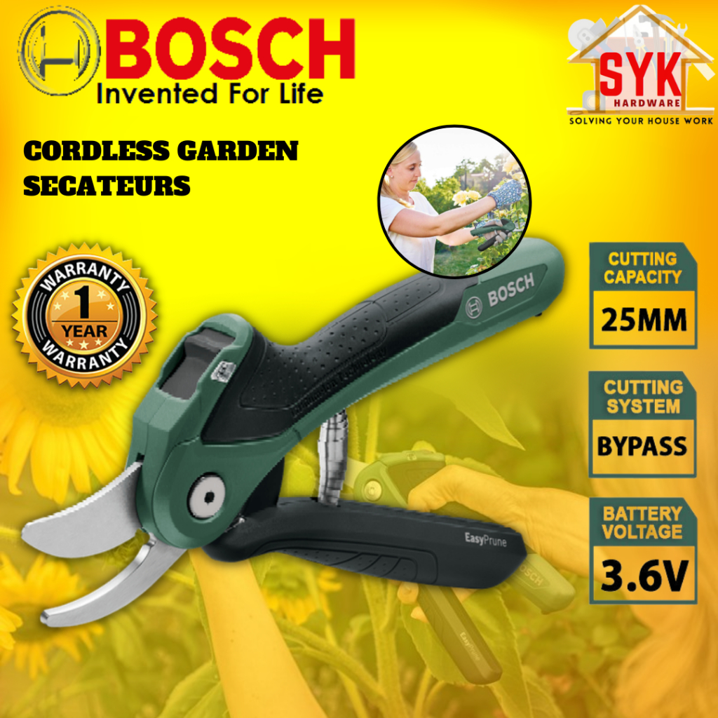 SYK Bosch Cordless Garden Secateurs Easy Prune Outdoor Gardening