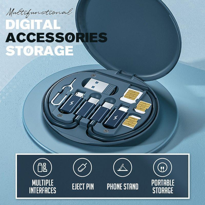 Mini Multifunctional Storage Box 60W USB Data Cable Fast Charging Cable ...