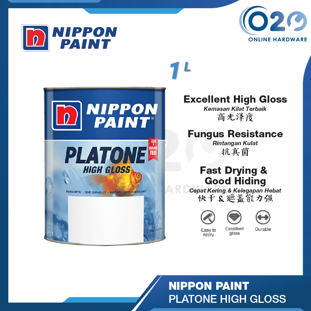 Nippon High Gloss(1L) High Gloss Paint Wood Paint Metal Paint Cat Kayu
