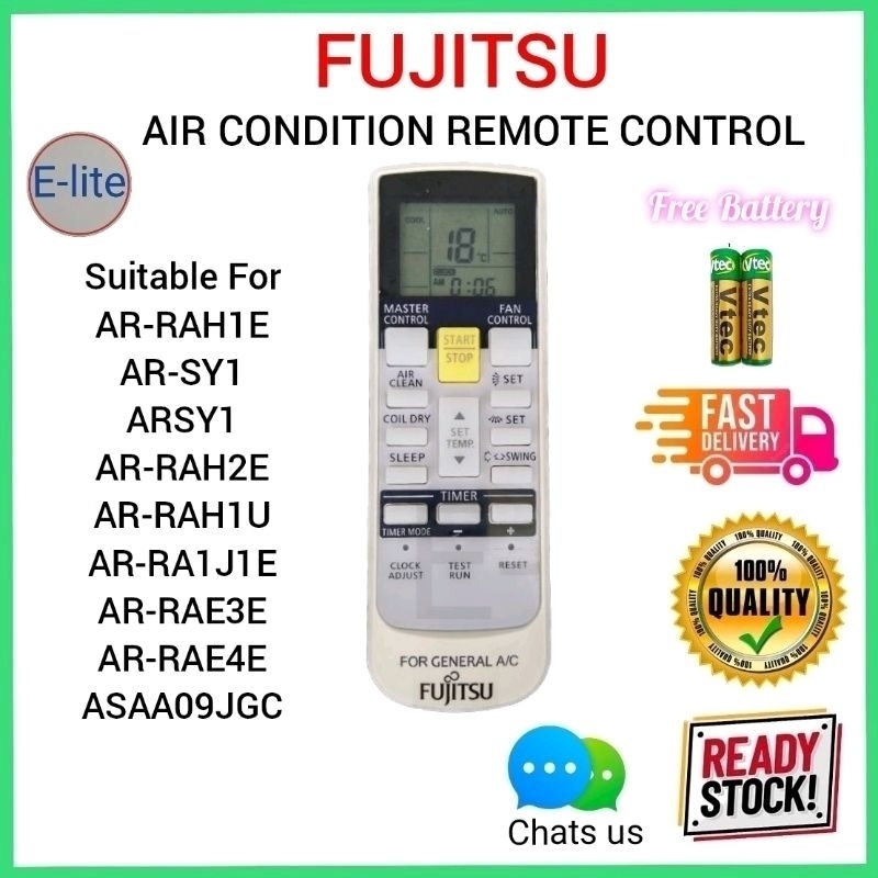 Fujitsu/General(OEM) inverter aircond remote control air conditioner AR ...