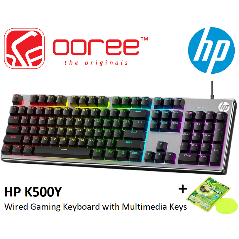HP K500F / K500Y MEMBRANE USB WIRED GAMING KEYBOARD WITH LED BACKLIGHT