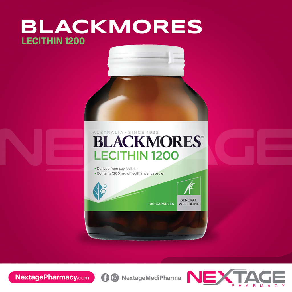 BLACKMORES LECITHIN 1200MG 100 CAPSULESEXP19/10/24AID FAT LOSS