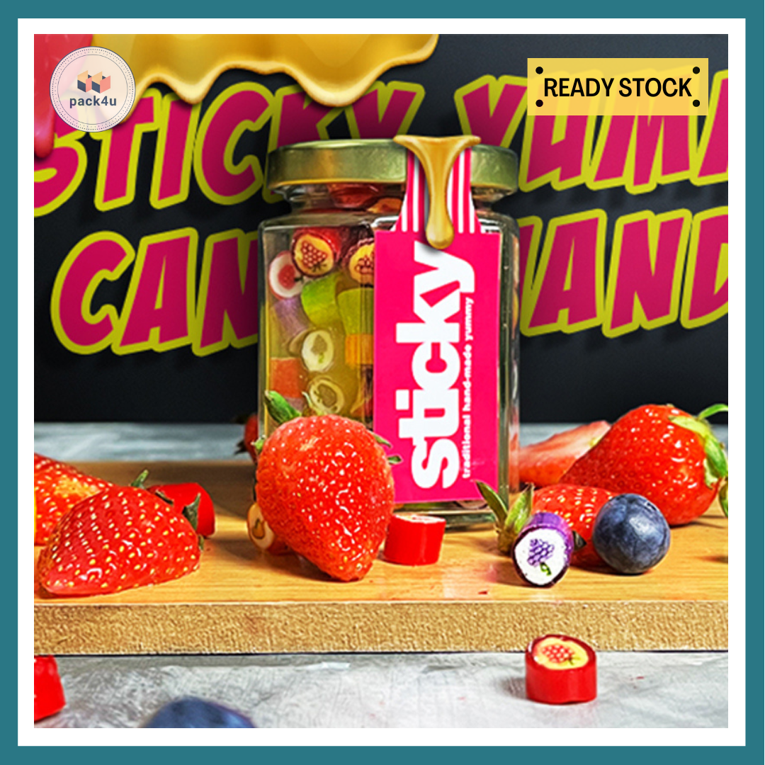 Ready Stock Sticky Candy 30g40g70g80g120g170g Mix Fruits Flavours Sweet Sour Snacks 5807