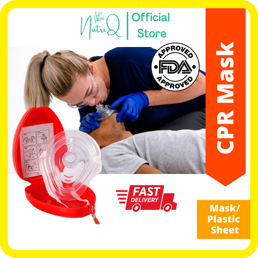 CPR Mask Face Shield First Aid Emergency Rescue Breathing Kecemasan 急救