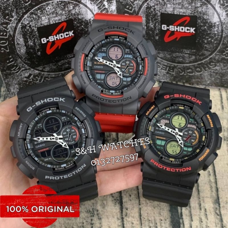 100 ORIGINAL CASIO G SHOCK GA 140 1A1DR GA 140 1A4DR GA 140 4ADR Shopee Malaysia