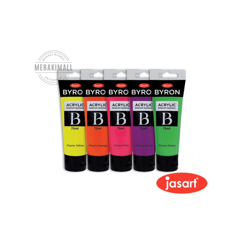 Jasart Byron MediumBodied Fluoro Acrylic Paint Fluorescent Colour
