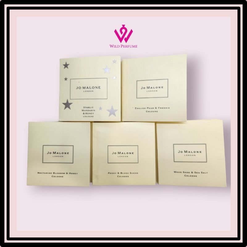 JO MALONE WOOD SAGE / ENGLISH PEAR / NECTARINE BLOSSOM /PEONY /STARLIT / TUBEROSE VIAL PERFUME 1