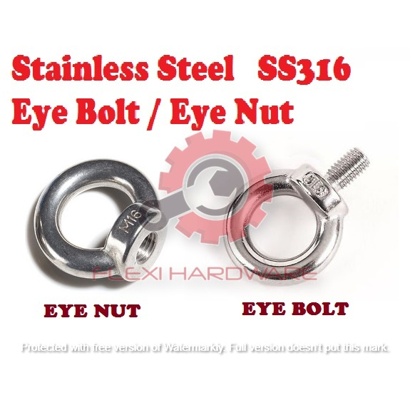Eye Bolt / Eye Nut Stainless Steel 316 (M6 M16) Shopee Malaysia