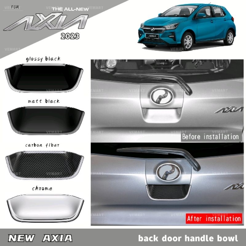 Vemart new axia 2023 car back door handle bowl cover accessories ...