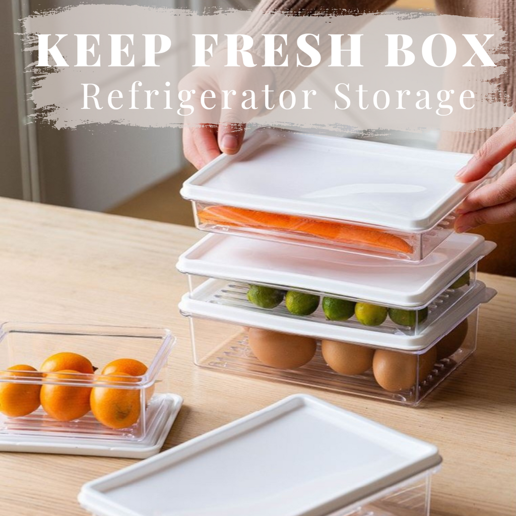 Transparent Sealed Crisper Box Refrigerator Storage Box Kitchen Food Sealed Box Freezer Box Set