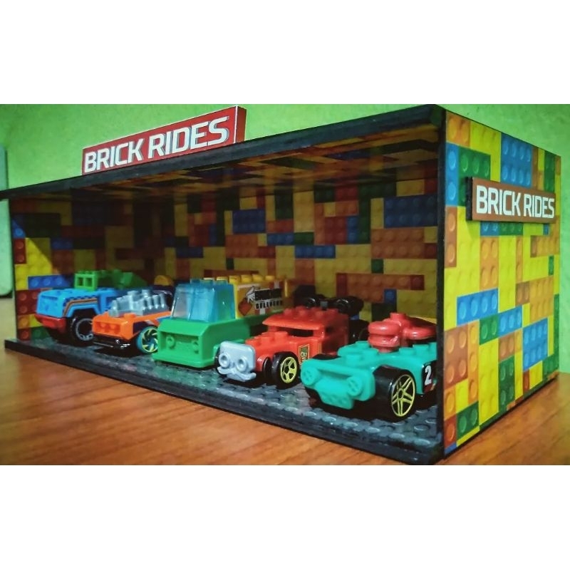 Hot Wheels Brick Rides display garage (cars included) | Shopee Malaysia