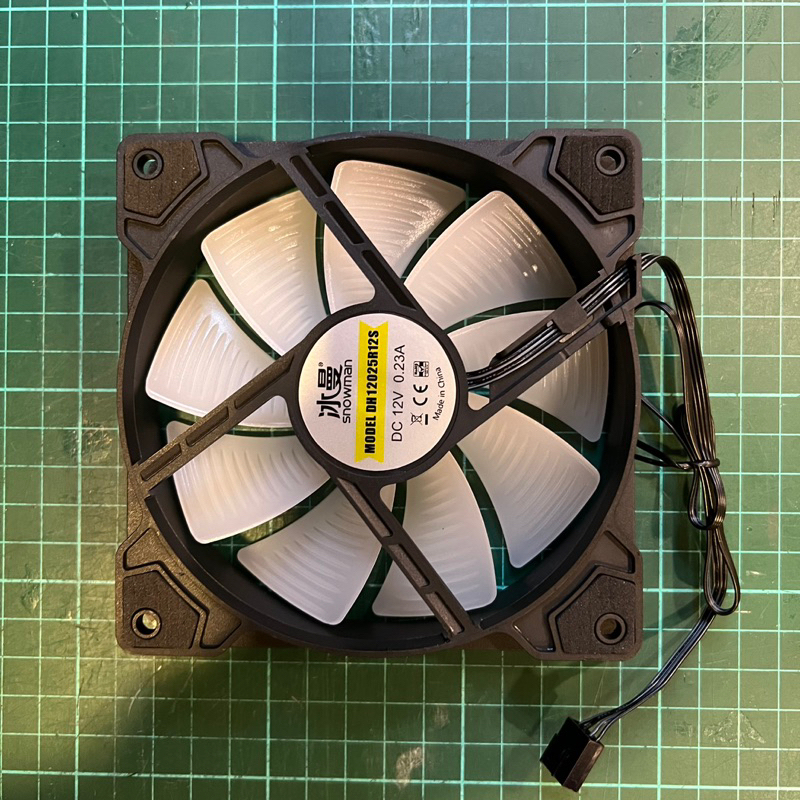 Snowman Black CPU Fan 12cm Silent 4 Pin PWM cooling case fan PWM ...