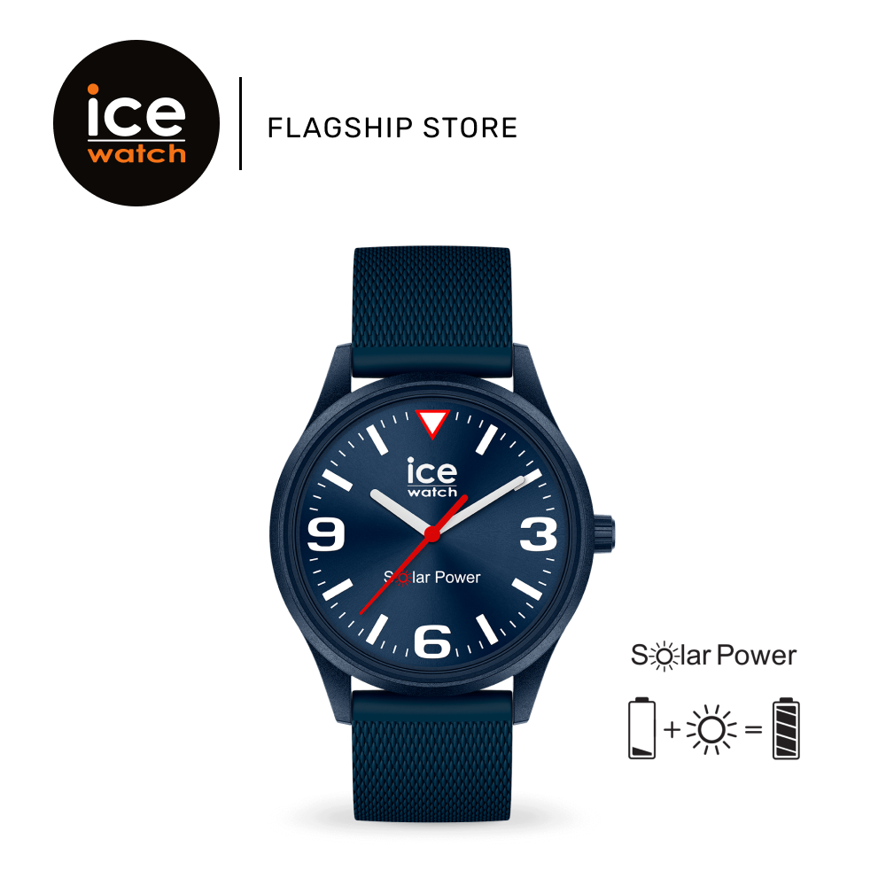 Orologio Ice Solar Power Casual Blue Red Uomo – 40 Mm, Cinturino In Silicone, Energia Solare