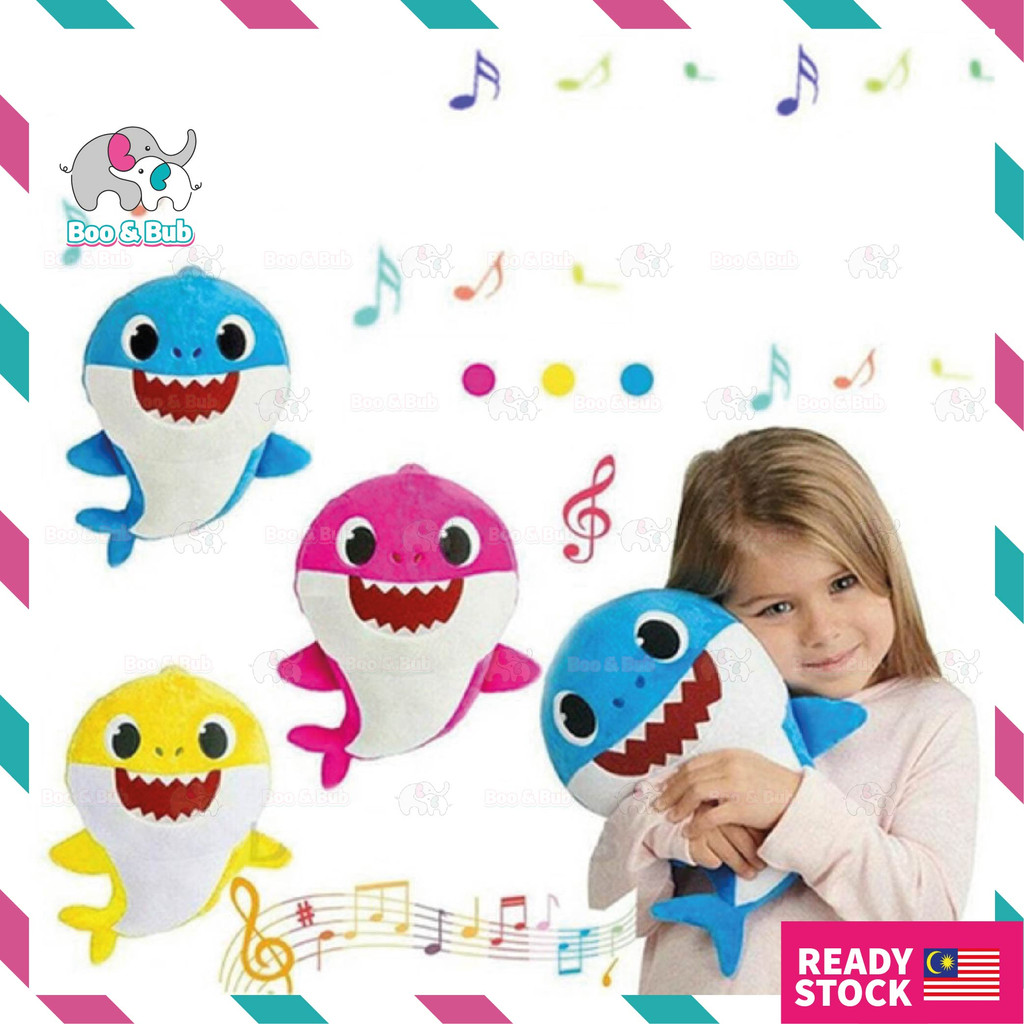 32CM Baby Shark Singing Plush Toy Flash Sharks Babe Feel Soft Music Sound Doll Stuffed Plush