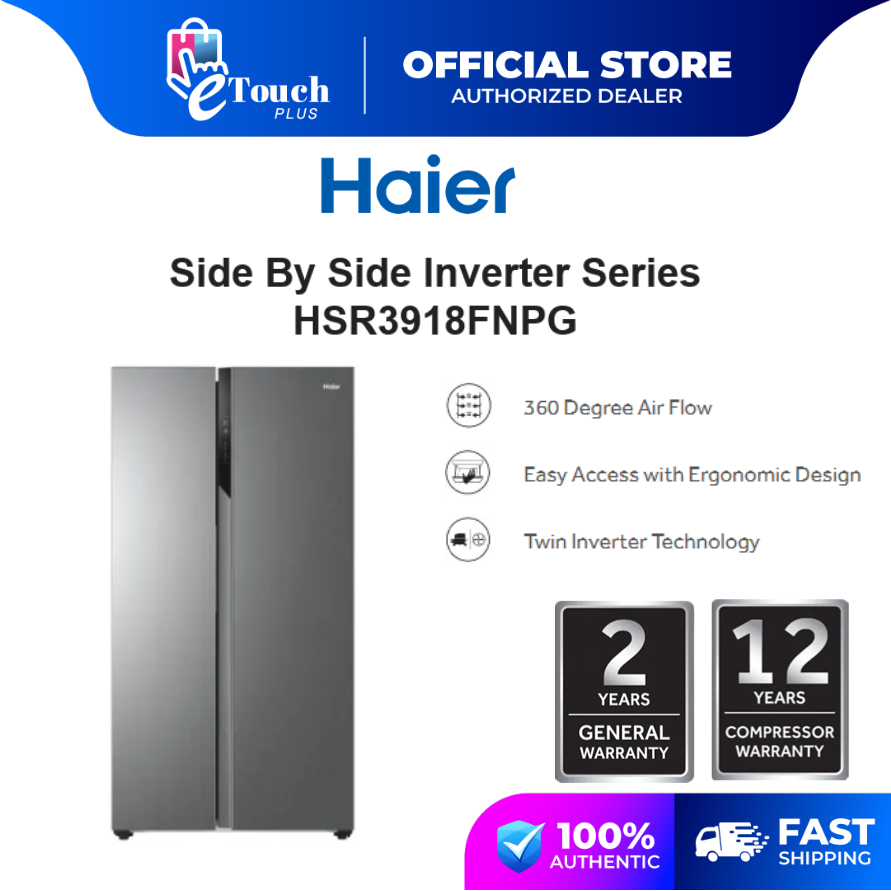 Haier 569L Side by Side Twin Inverter Fridge Freezer Refrigerator