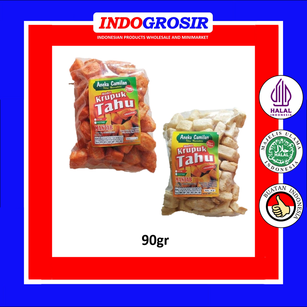 [ready Stock] Krupuk Tahu Original And Pedas Aneka Camilan Khas Nusantara