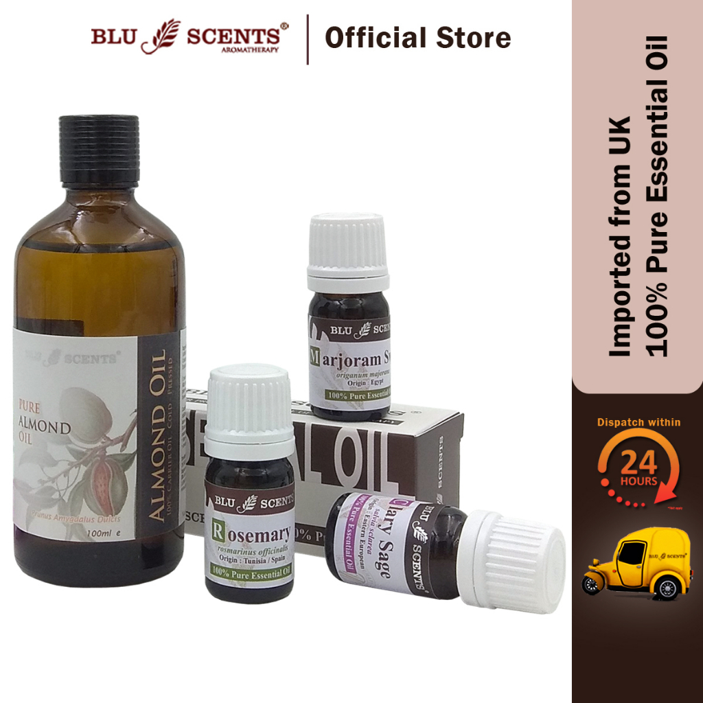 Blu Scents Back Pain RemedyRosemary, Clary Sage, Marjoram &Almond Oil