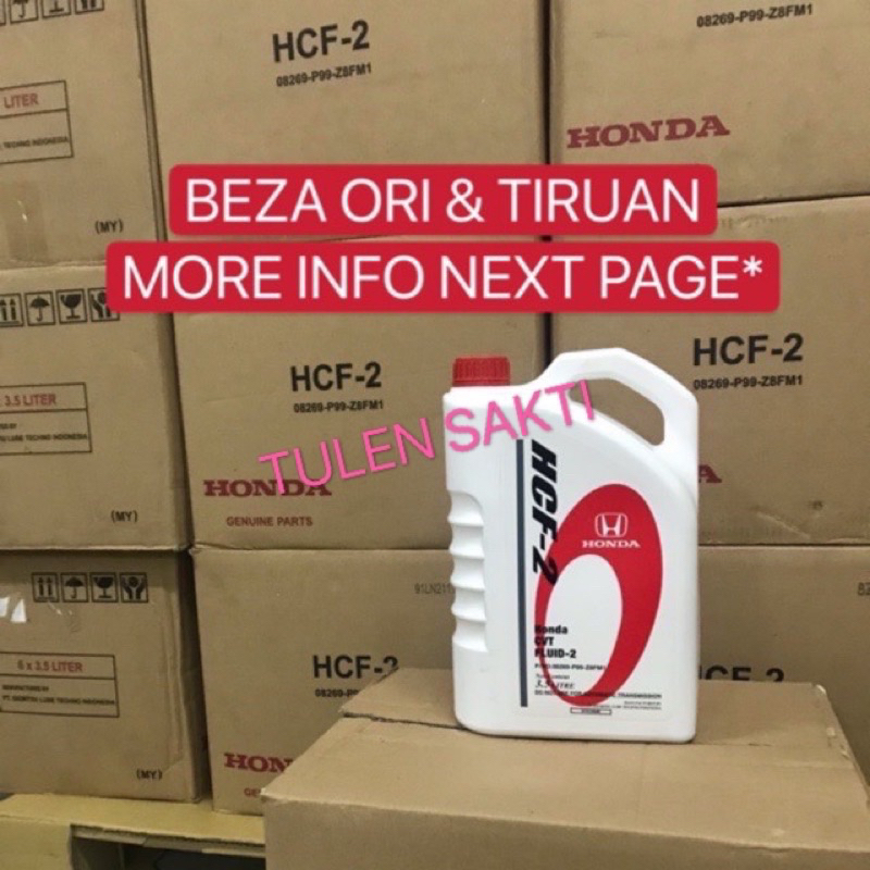 ORIGINAL HONDA HCF2 3.5L CVT FLUID2 GEAR OIL CITY GM6 JAZZ GK HRV BRV