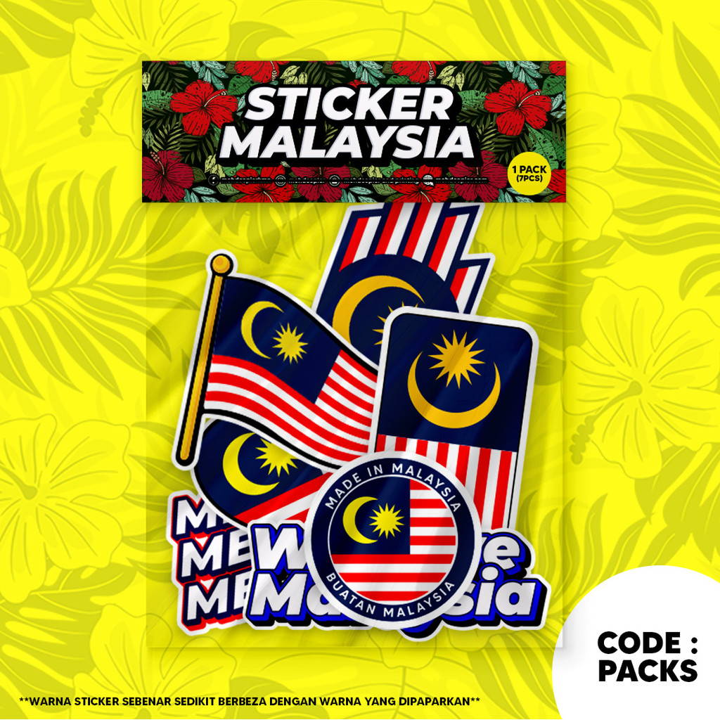 Ready Stock Sticker Malaysia Sticker Merdeka Kalis Air Waterproof ...