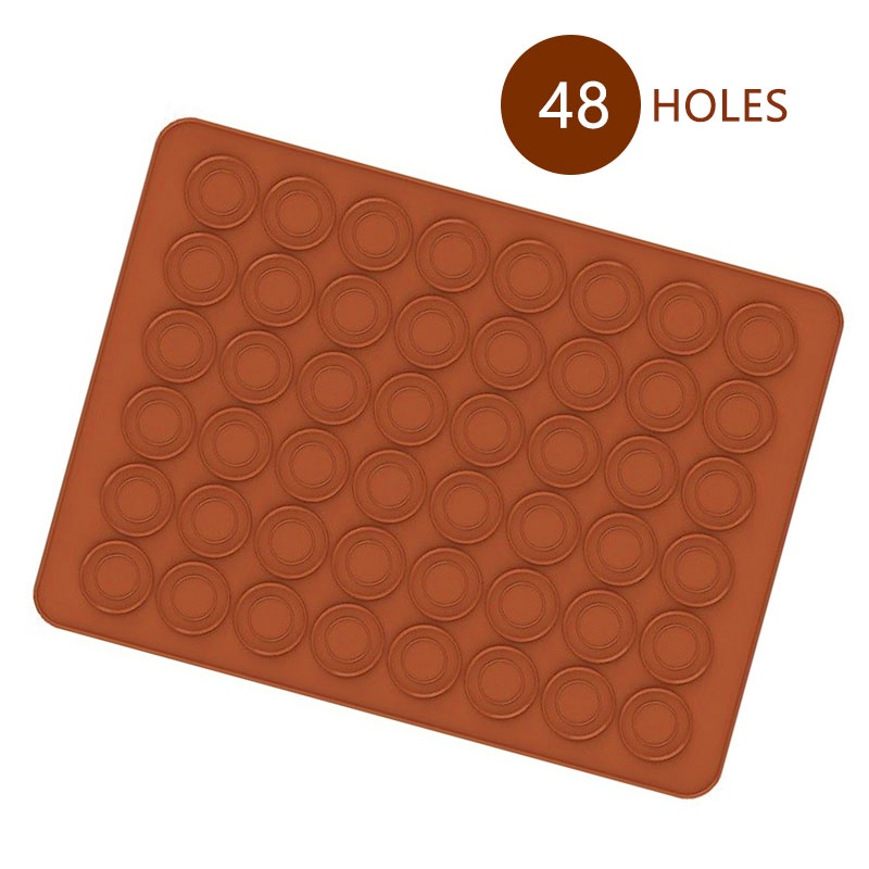 48/30 Holes NonStick Silicone Macaron Macaroon Pastry Oven Baking Mould Sheet Mat Diy Mold