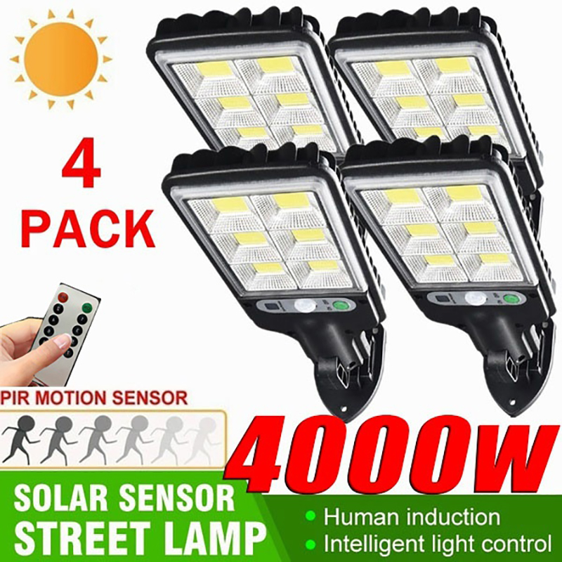 4000W 3 Modes Solar Street Lights Outdoor Light Remote Control