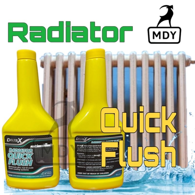 Delta X Radiator Quick Flushing Radiator Flush 335ml Cleans Dirt, Rust and Scale Proton Perodua