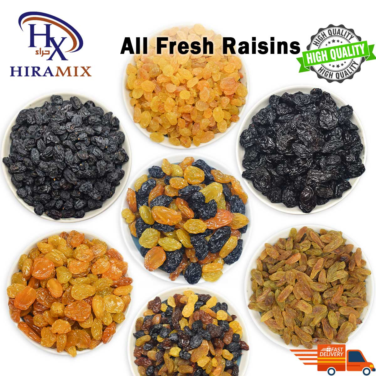 New Stock Fresh Raisins Mix Raisin / Kismis / Black Jumbo / Golden ...