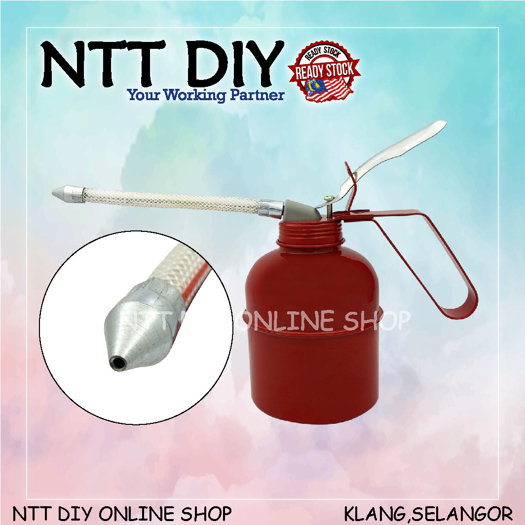 thumbnail image 2 of Vintage Oil Can Oiler Thumb Pump Manual Hand Pump Handle Oilers Ford Golden Rod Lews Lidseen Lubricant Can Machine Oilers Garage Oil Cans 2 of 14