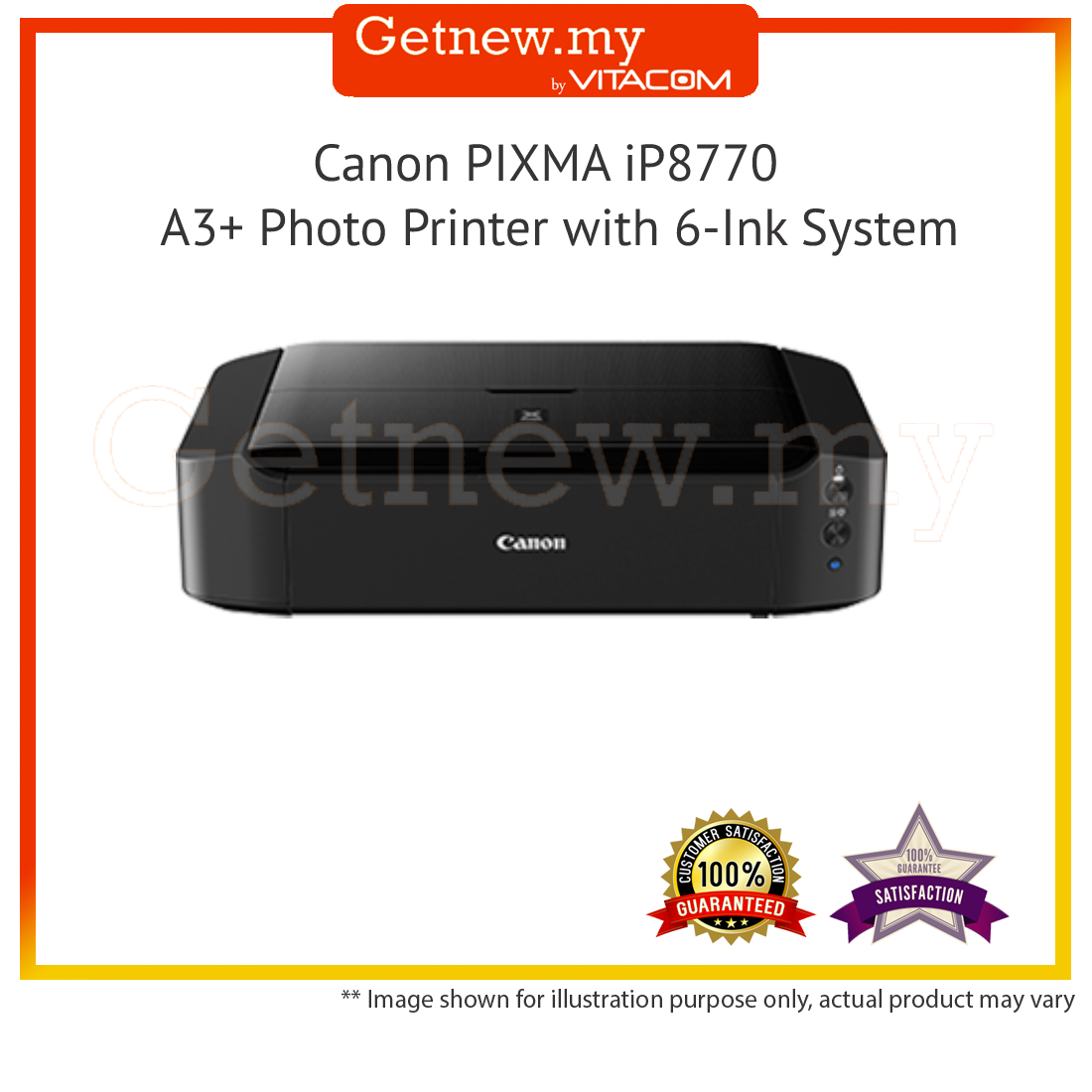 Canon Original PIXMA IP8770 A3+ Photo Printer with 6-Ink System ...