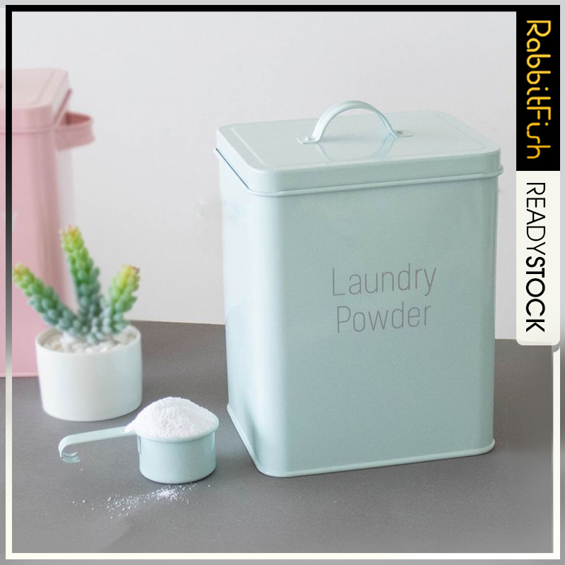 Detergent storage box with lid and scoop Multipurpose Washing Powder